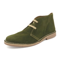 Chukka Boots Women's Lace-Up Desert Boots Suede Leather khaki green Made in Spain 360 Avarca outlet