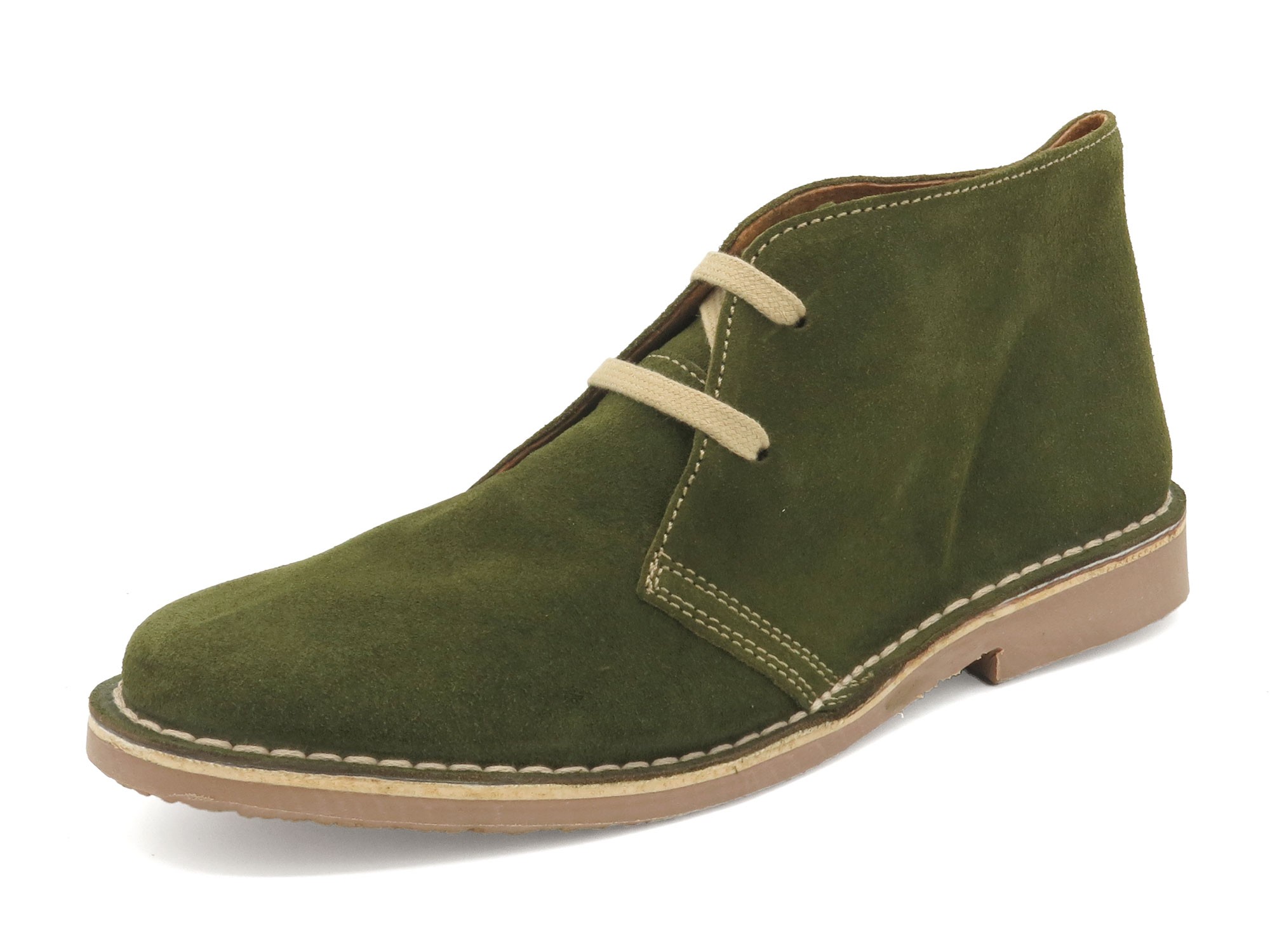 Chukka Boots Women's Lace-Up Desert Boots Suede Leather khaki green Made in Spain 360 Avarca outlet
