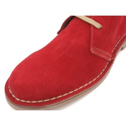 Damen Chukka Boots Leder rot Schnürchuhe Desert Boots Stiefel Wildleder 360 Avarca Spanien