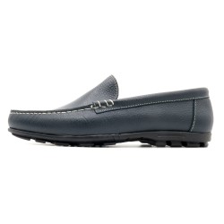Herren Mokassins Leder Loafer Goodyear rahmengenähte Loafer Schlupfschuhe blau 950 Casual Spanien