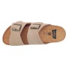 Men's Sandals Leather Two-Strap Mules beige Comfortable Nubuck Slippers from Spain 8020 Casual