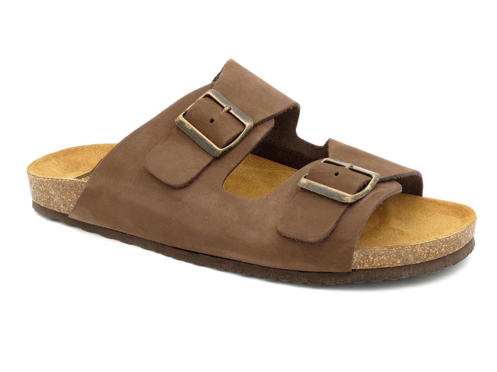 Men's Leather Two-Strap Sandals Comfortable Nubuck Mules Summer Footwear 8020 Casual Spain