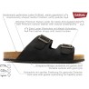 Bequeme Herren Sandalen aus echtem Leder schwarz Zwei-Riemen Pantoletten mit Fußbett 8020 Casual Spanien