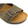 Herren Nubukleder Sandalen in Khaki Komfortable Sandalen mit zwei verstellbaren Riemen 8020 Casual Spanien