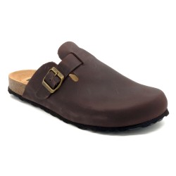 Men’s Closed Mules with Cork Soles Leather Footbed Sandals Made in Spain Cordoba Casual