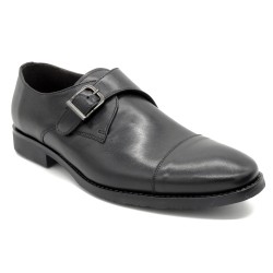 Elegante Herren Business Schuhe mit Schnalle schwarz Premium Leder Handgefertigt in Spanien 10955 Latino Marttely