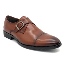 Herren Business Schuhe aus Premium Leder Anzugschuhe mit Schnalle braun 10955 Latino Marttely