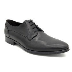 Herren Premium Business Schuhe aus Echtleder schwarz – Handgefertigte Anzugschuhe Derby Schnürer 9972 Latino Marttely