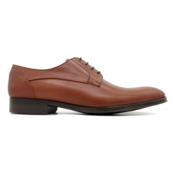 Elegante Herren Lederschuhe cognac braun Handgefertigte Derby Schnürschuhe aus Spanien 9972 cognac brown