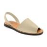 Women's Flat Sandals beige Leather Avarca Menorquina with soft padded Leather Insole