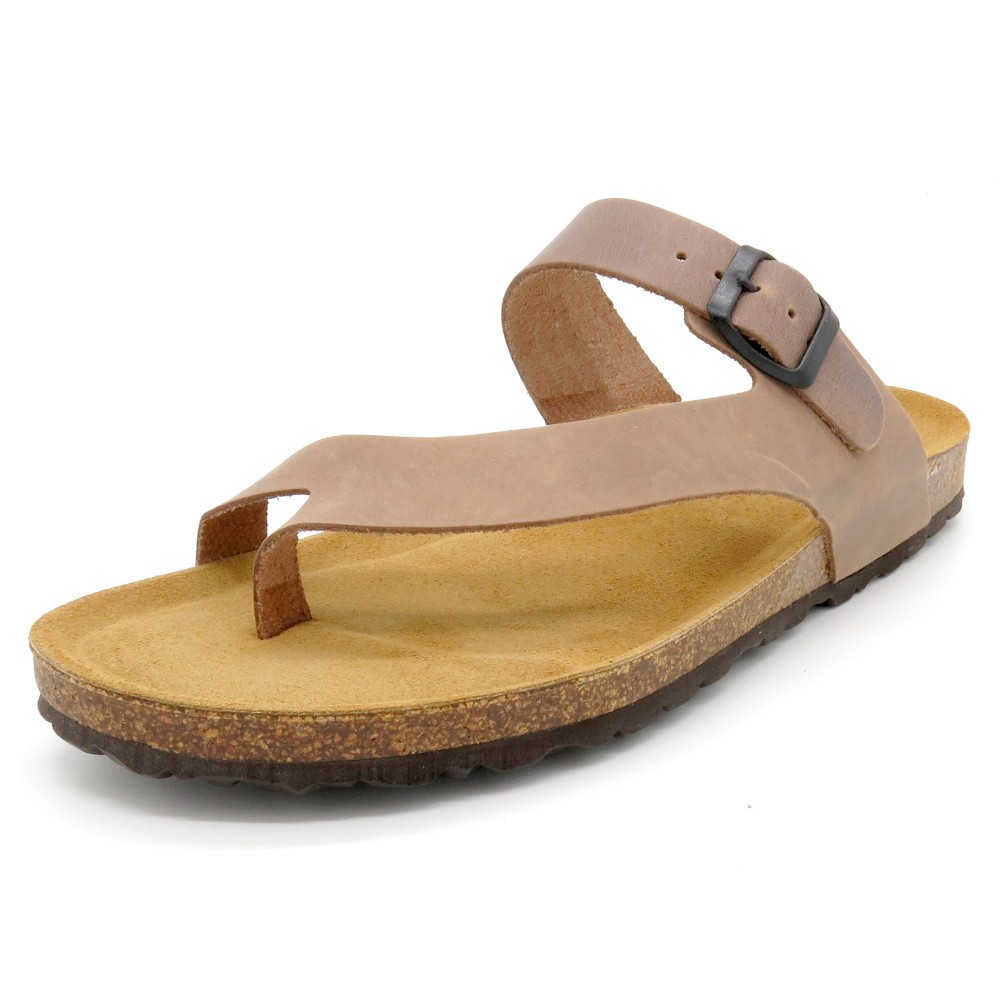 copy of Men's Sandals Leather Two-Strap Mules beige – Comfortable Nubuck Slippers from Spain