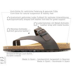 Braune Herren Pantoletten mit Korksohle und strapazierfähiger Laufsohle – Perfekt für den Sommer Causal 72602