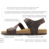 Men’s Leather Sandals with Supportive Heel Strap & Cork Sole, brown - Made in Spain