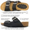 BluSandal Women’s Black Wedge Sandals with Cork Sole - Made In Spain