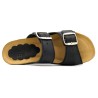 BluSandal Women’s Black Wedge Sandals with Cork Sole - Made In Spain