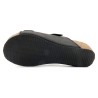 BluSandal Women’s Black Wedge Sandals with Cork Sole - Made In Spain