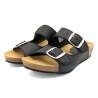 BluSandal Women’s Black Wedge Sandals with Cork Sole - Made In Spain
