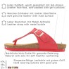 BluSandal Damen Sandalen Rot Leder Pantoletten Zehentrenner mit Echtleder Fußbett & Korksohle