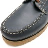 Close-up of leather quality and stitch seam at the shoe tip Casual 211 boat shoes