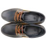 Top view of maritime men's shoes with classic leather lacing and leather lining