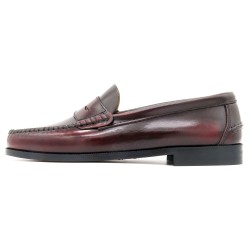 Seitenansicht von Herren Business Slipper Echtleder Schlupfschuhe Latino 300 bordeaux rot