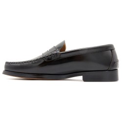 Profilansicht der genähten Business Slipper Schlupfschuhe mit Ledersohle Latino 800
