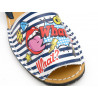 Damen Sandalen Leder Avarcas Echtleder Sommer Schuhe mit Comics Avarca Menorquina