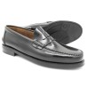 Schwarze Herren Business Slipper aus Leder echt genäht mit Shock-Absorber Latino 1300
