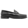 Seitenansicht der schwarzen Leder-Loafer mit handwerklicher Blake-Naht Gummi Sohle Latino 1300