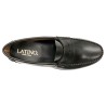Schwarze Herren Business Slipper aus Leder – Genähte Schlupfschuhe mit flexibler Sohle