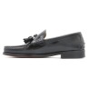 Herren Tassel Loafer Schwarz – handgenähte Echt Leder Business Slipper mit Ledersohle
