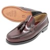 Herren Tassel Loafer Bordeaux Echtleder Business Slipper mit Ledersohle handgenäht 805 Latino Marttely
