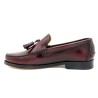 Herren Tassel Loafer Bordeaux – handgenähte Echt Leder Business Slipper mit Ledersohle