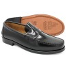 Men's Leather Business Loafers – COMFORT Stitched Slip-on Shoes with Leather Sole – Black