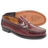 Bordeauxrote Herren Business Slipper Leder mit COMFORT Passform und Ledersohle