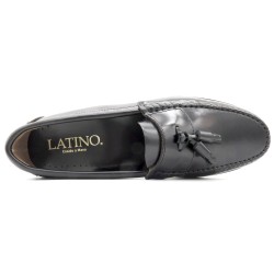 Herren Business Slipper mit Ledersohle Blake-Stitch genäht Quasten Anzugschuhe Latino Marttely 302