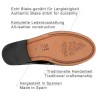 High-quality genuine leather sole of the handcrafted black tassel loafers, Latino 302