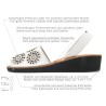 Spanische Damen Keilsandalette aus Echtleder mit 4cm Absatz in Weiß von Avarca by C Ortuño
