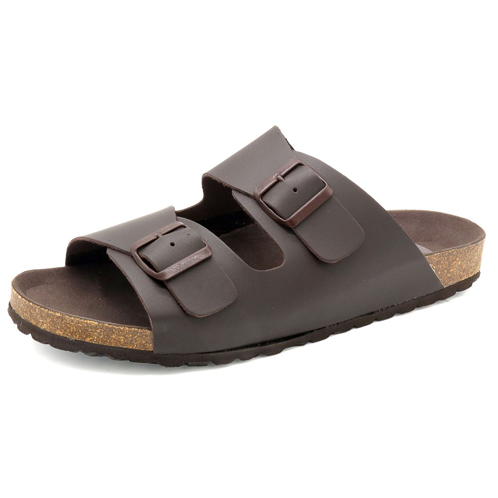 Dunkelbraune Kork Pantoletten Herren – Made in Spain