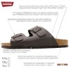 Dunkelbraune Herren Pantoletten mit anatomischem Fußbett und verstellbaren Schnallen