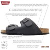 Men’s leather footbed sandals with adjustable buckles and anatomical comfort footbed