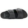 Black men’s sandals with softly cushioned anatomical footbed