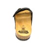 Black Men's Leather Sandals with Footbed – Made in Spain