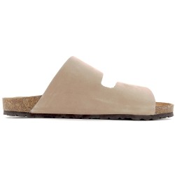 Beige Men's Cork Sandals with Footbed – Made in Spain