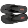 Men's leather sandals thongs flip-flops black - Made in Spain