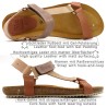 Women's Leather Comfort Sandals Brown with Gel Footbed & Cork Sole – Made in Spain