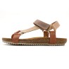 Damen Leder Sandalen Braun mit Gel-Fußbett und Korksohle – Made in Spain