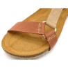 Damen Leder Sandalen Braun mit Gel-Fußbett und Korksohle – Made in Spain