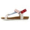 Women's Multicolor Leather Sandals with Gel Footbed & Cork Sole – Made in Spain