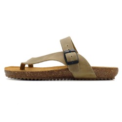 Damen-Zehentrennersandalen aus Leder mit ergonomischem Fußbett und Obermaterial aus hochwertigem Leder